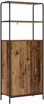 vidaXL Highboard Altholz-Optik 40x33x161cm Holzwerkstoff