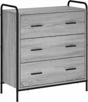 vidaXL Sideboard Sonoma-Grau 97 x 33 x 81 cm Holzwerkstoff