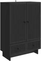 vidaXL Sideboard Schwarz 66 x 34,5 x 95 cm Holzwerkstoff