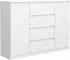 Masseno NUDO Kommode 4 Schubladen, 2 Türen, weiß, 120x39x101,5cm