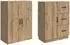 vidaXL Schranksatz 2-tlg., Artisan-Eiche, Holzwerkstoff, 3 Türen, 3 Schubladen