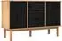 vidaXL OTTA Sideboard schwarz, Kiefernholz massiv, 113,5x43x73cm (42041753)