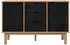 vidaXL OTTA Sideboard schwarz, Kiefernholz massiv, 113,5x43x73cm (42041753)
