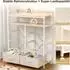 LuxusKollektion Kommode mit 8 Stoffschubladen, Metallgestell, beige, 80x30x100cm