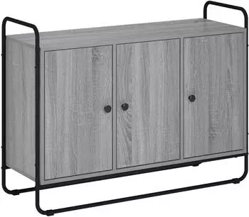 vidaXL Sideboard Sonoma-grau, Holzwerkstoff, 102x35x75cm