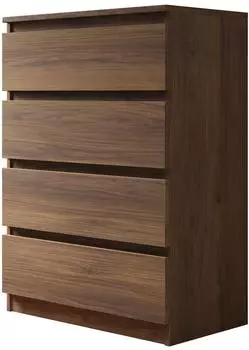 Mirjan24 Kommode Malwa M4 4 Schubladen, nussbaumfarben, 70x100x40cm (800001993701)
