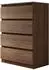 Mirjan24 Kommode Malwa M4 4 Schubladen, nussbaumfarben, 70x100x40cm (800001993701)