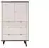 Lookway Autumn 2D3S Highboard mit Schubladen, geriffelte Front, 90x142x40cm (800001356401)