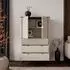 Lookway Autumn 2D3S Highboard mit Schubladen, geriffelte Front, 90x142x40cm (800001356401)