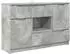vidaXL Sideboard betongrau 100x30x65,6cm Holzwerkstoff (2 Türen, 1 Schublade)