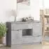 vidaXL Sideboard betongrau 100x30x65,6cm Holzwerkstoff (2 Türen, 1 Schublade)