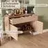 LuxusKollektion Sideboard 100x35x80cm, 2 Türen, 2 Schubladen, rustikal
