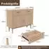 LuxusKollektion Sideboard 100x35x80cm, 2 Türen, 2 Schubladen, rustikal