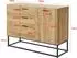 en.casa Lavangen Sideboard 3 Schubladen, Eicheoptik, 100x75x35cm