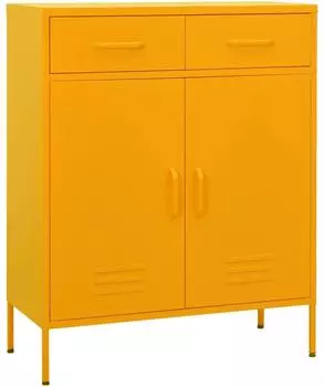 vidaXL Lagerschrank senfgelb 80x35x101,5cm Stahl (336155)