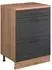 VICCO Rion Erweiterungskommode 3 Schubladen, anthrazit/Eiche, 60x83,8x46cm (60767)