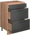 VICCO Rion Erweiterungskommode 3 Schubladen, anthrazit/Eiche, 60x83,8x46cm (60767)