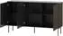 Mirjan24 Sideboard Notte 01 150 3D, schwarz/nussbaum, 3 Drehtüren, 151x88x39cm