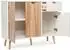 LuxusKollektion Sideboard mit Schubladen und Türen, weiß/Natur, 90x30x74cm