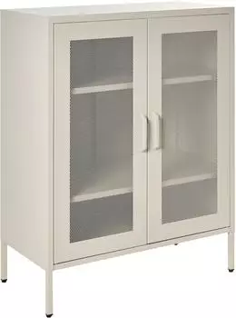 Beliani Wakatipu Metallschrank 2 Türen, hellbeige (80x102x40cm)