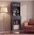 MCW Highboard P99 Metall/Glas, anthrazit, 182x54x40cm (MCW-P99)