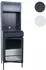 MCW Highboard P99 Metall/Glas, anthrazit, 182x54x40cm (MCW-P99)