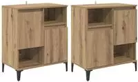 vidaXL Sideboards 2 stk. Artisan-Eiche 60 x 35 x 70 cm Holzwerkstoff