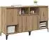 vidaXL Sideboard 2er-Set Artisan-Eiche 60x35x70cm Holzwerkstoff