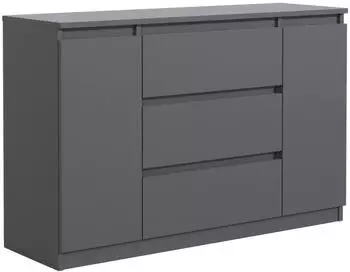 RAUMHIRSCH Kommode anthrazit, 120x79x39cm, 2 Türen & 3 Schubladen (800001522920)