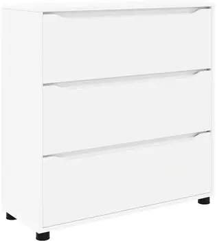 vidaXL Aufbewahrungsschrank wei&szlig;, Holzwerkstoff, 80x31x81cm (888847)