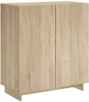 vidaXL Sideboard Sonoma-Eiche, Holzwerkstoff, 67x34,5x75cm