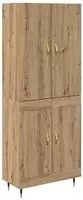 vidaXL Highboard Artisan-Eiche 69,5 x 34 x 180 cm Holzwerkstoff