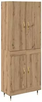 vidaXL Highboard Artisan-Eiche, 2 Türen, 69,5x34x180cm
