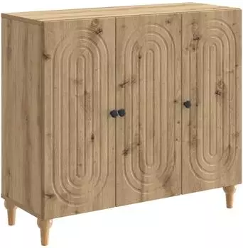 vidaXL Sideboard Artisan-Eiche 89x34,5x80cm Holzwerkstoff 3-türig