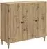 vidaXL Sideboard Artisan-Eiche 89x34,5x80cm Holzwerkstoff 3-türig