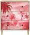 vidaXL Kommode AACHEN Holzwerkstoff rosa Palmenprint 66x36,5x75cm
