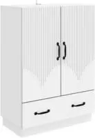 vidaXL Sideboard Wei&szlig; 66 x 34,5 x 92 cm Holzwerkstoff