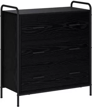 vidaXL Sideboard Schwarz Eichen-Optik 97x33x81cm Holzwerkstoff