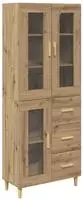 vidaXL Highboard Artisan-Eiche 69,5 x 34 x 180 cm Holzwerkstoff