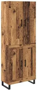vidaXL Highboard 2-tlg. Altholz 69,5x34x180cm