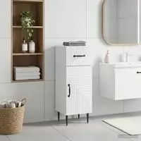 vidaXL Badezimmer Aufbewahrungsschrank HAARLEM Wei&szlig; 30 x 31 x 80 cm