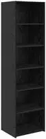 vidaXL Schrank Schwarz Eichen-Optik 50 x 41 x 185 cm Holzwerkstoff