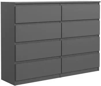 RAUMHIRSCH Kommode 8 Schubladen, anthrazit, 100x102x39cm (800001522907)