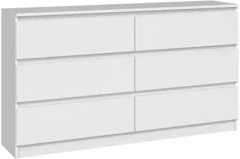 RAUMHIRSCH Kommode 6 Schubladen, weiß matt, 138x75x40cm (800001457094)