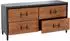 MCW Kommode Q66 Industrial 60x120x40cm, Holz braun, Metall schwarz (101599)