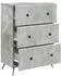 vidaXL Schubladenschrank 66x34,5x90cm Holzwerkstoff betongrau (895528)