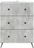 vidaXL Schubladenschrank 66x34,5x90cm Holzwerkstoff betongrau (895528)