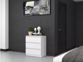 RAUMHIRSCH Kommode weiß, 3 Schubladen, 70x75x40cm (800001456942)