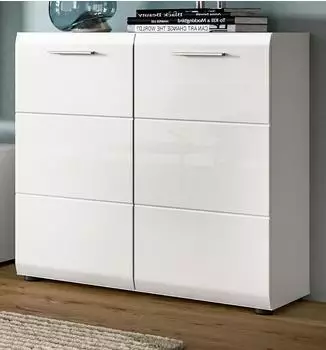 Inn.Furn Cover Sideboard 2-t&uuml;rig, wei&szlig; Hochglanz, 80x81x34cm (800001516202)