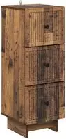vidaXL Schubladenschrank Altholz 33 x 34,5 x 90 cm Holzwerkstoff